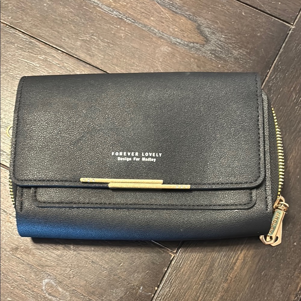 Forever Lovely Design for Madley  Wallet with Gold Detail and Fold-Over Flap